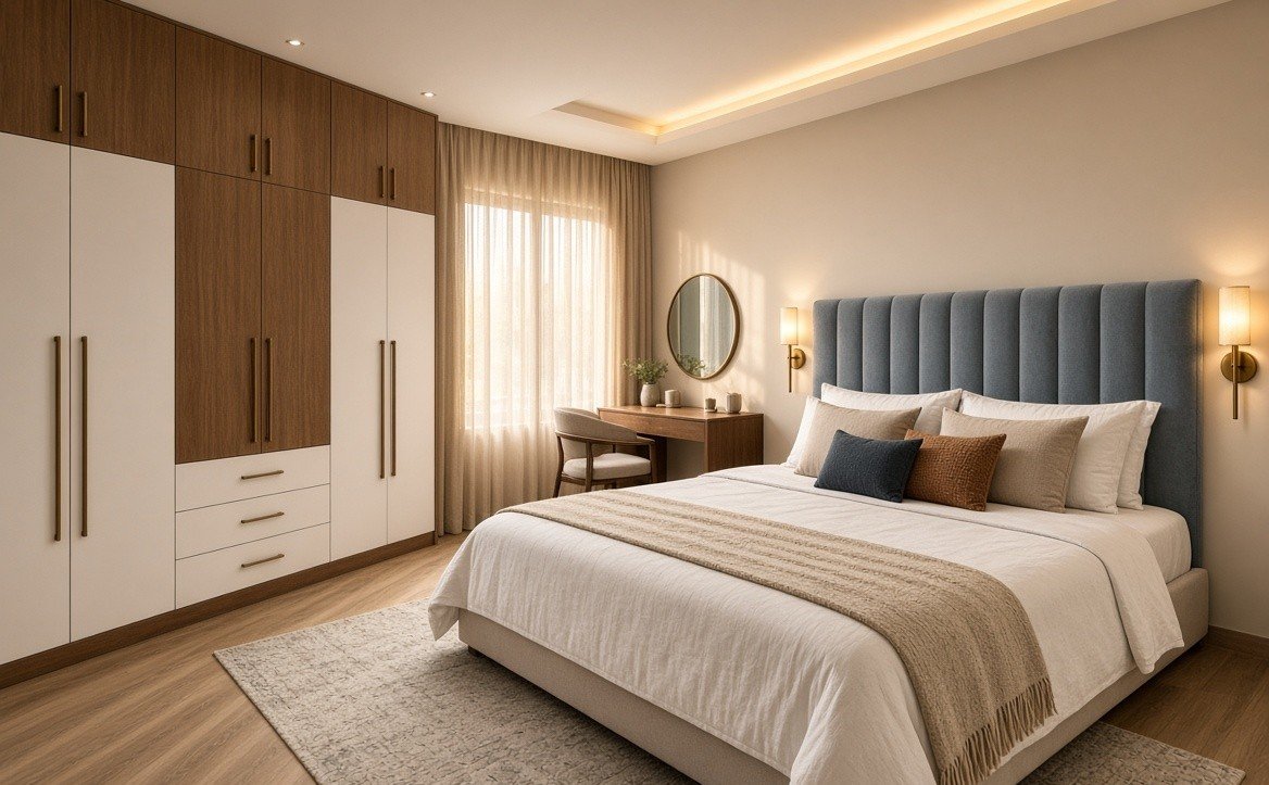 Master bedroom interior design project near Gaur City 2 by Devoguein