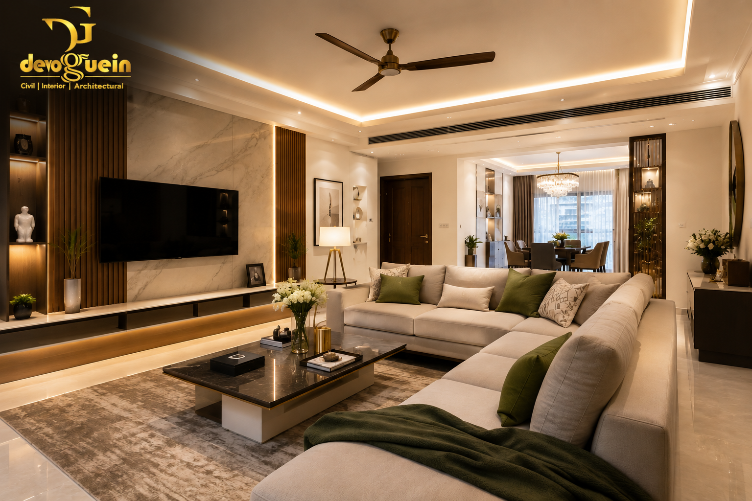 Home interior design in Noida Extension by Devoguein