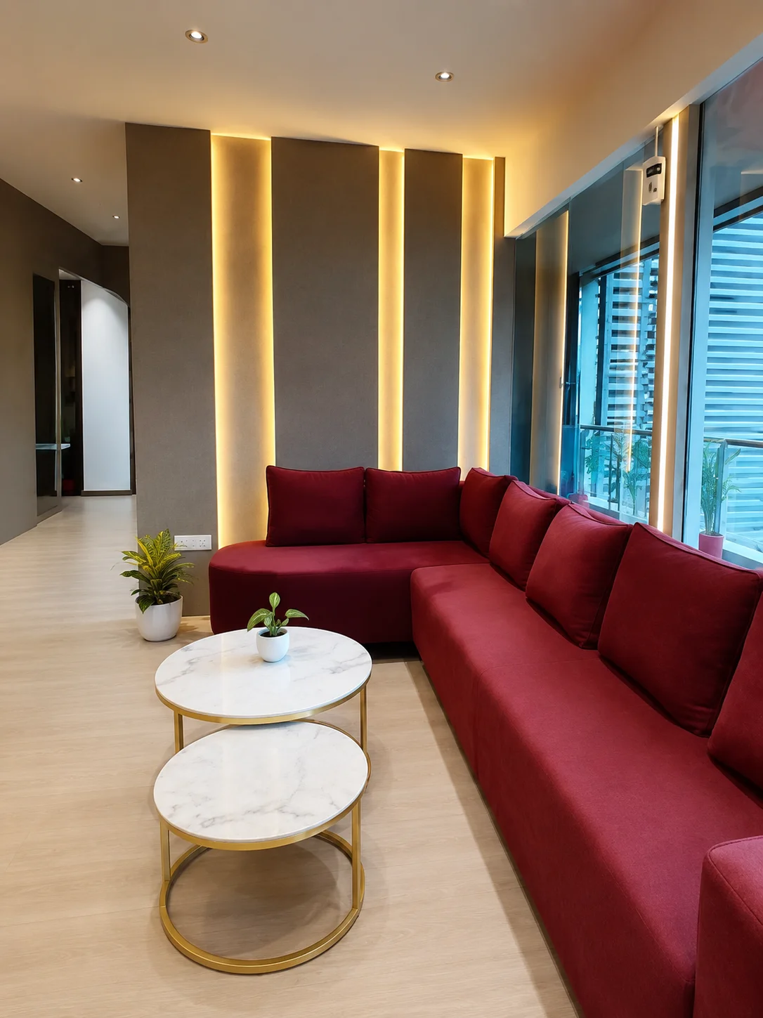 Forbes Global Properties sales office interior design project by Devoguein, overall layout