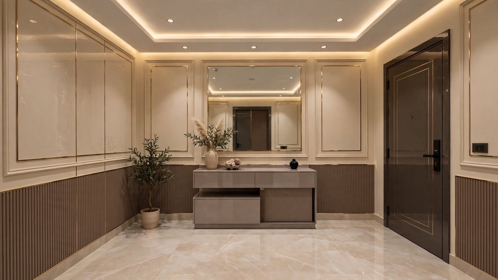 Interior design project in Ace Divino, Greater Noida West by Devoguein, finished view