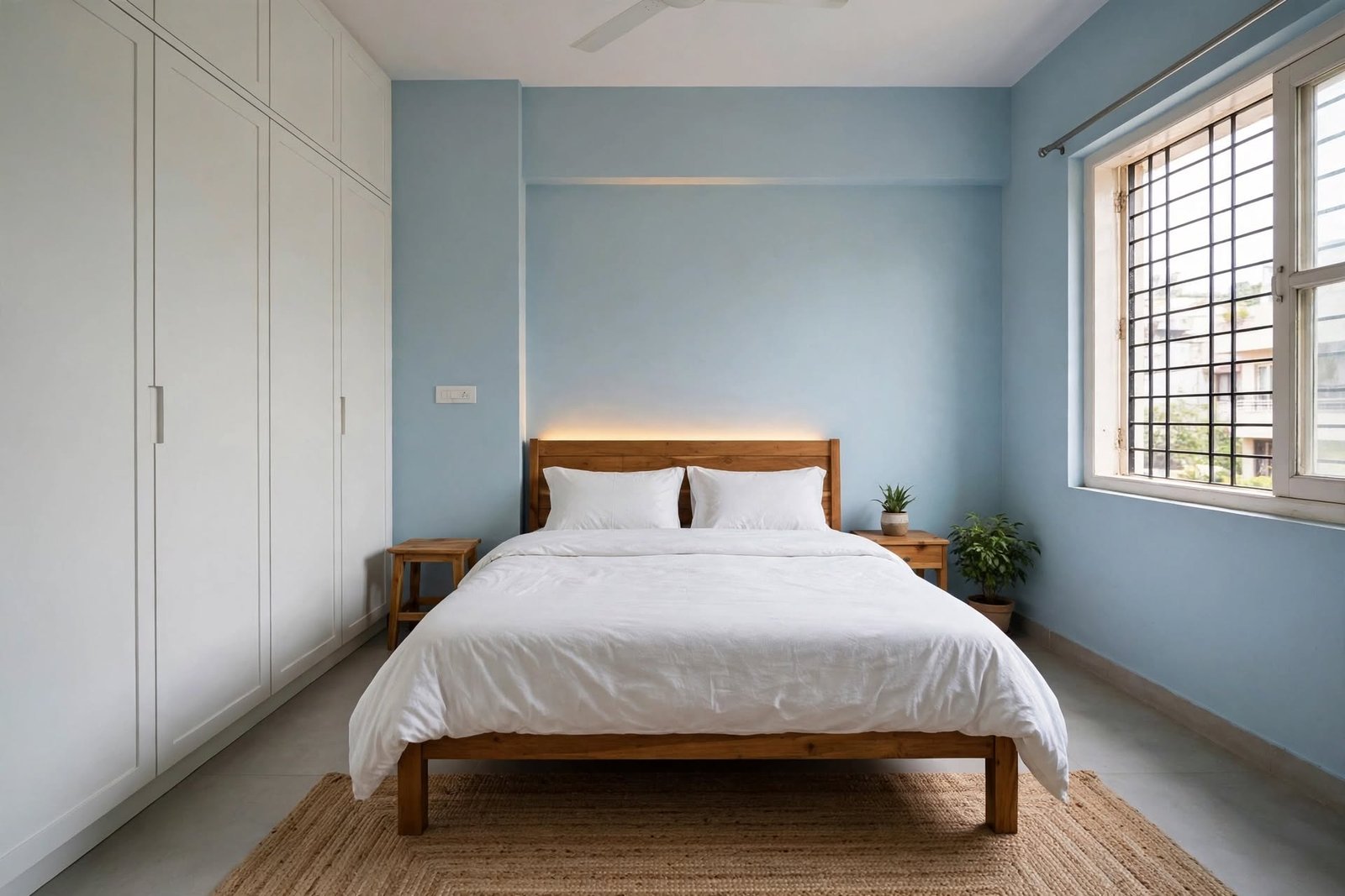 Indian style master bedroom interior design by Devoguein in Greater Noida