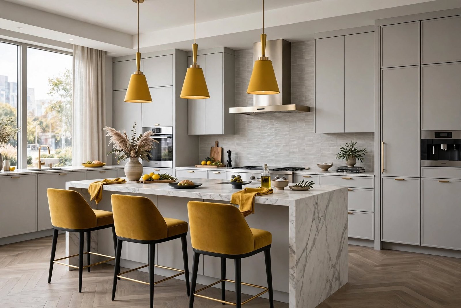 Luxury modular kitchen interior design in Noida Extension by Devoguein