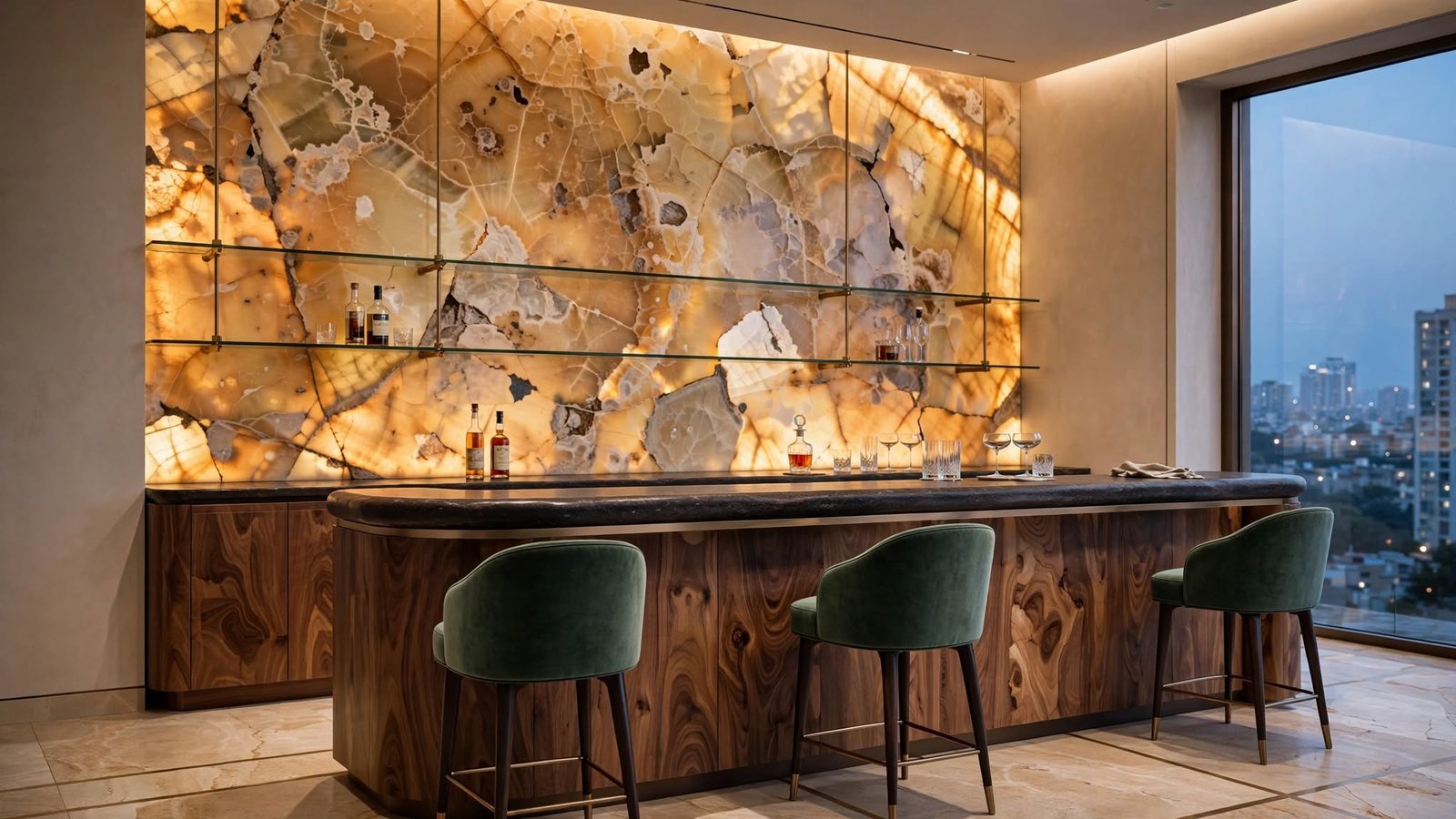 Onyx bar interior design in Noida by Devoguein