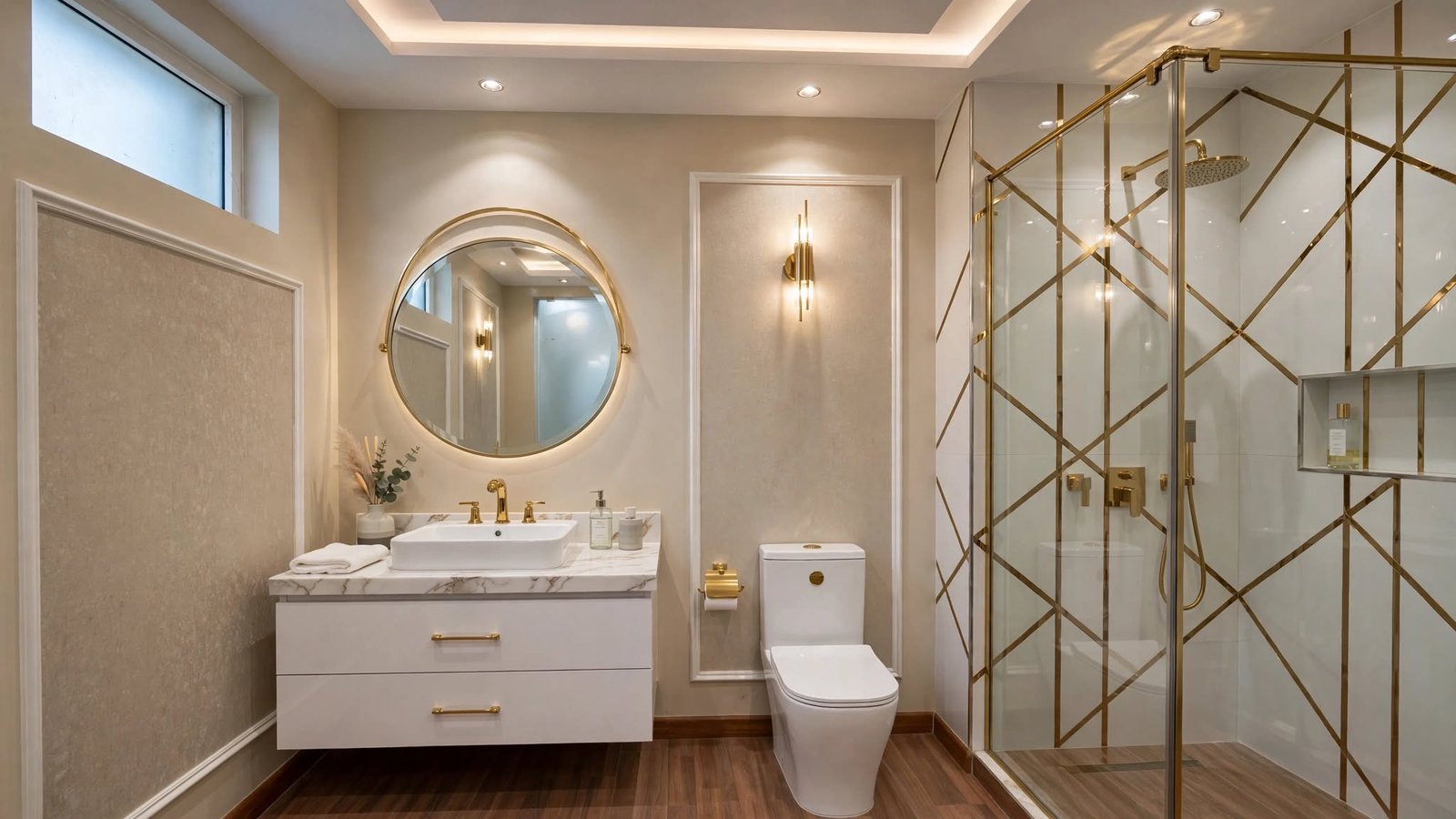 Bathroom interior design in Noida Extension by Devoguein Interior Design Studio
